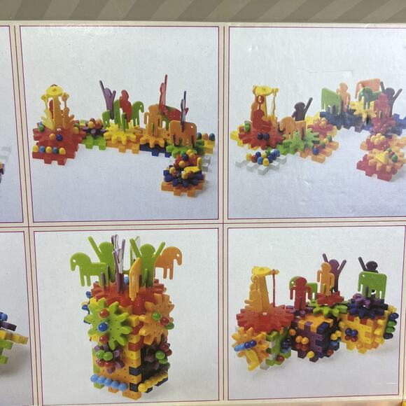 Gears Go Round Discovery Toys Building Blocks Original Case Made In Italy VTG - Picture 6 of 10